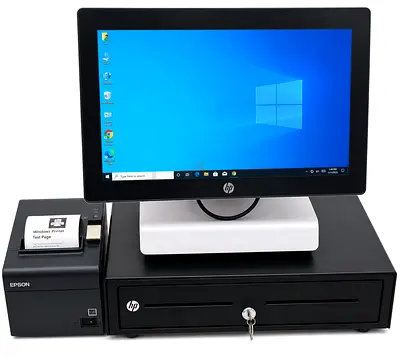 Complete POS System with Touchscreen Monitor, Receipt Printer & Cash Drawer (HP/Epson)