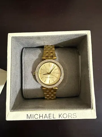 Michael Kors Gold-Tone Women's Watch with Crystal Bezel