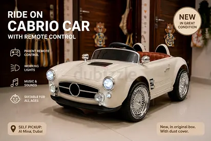 Beautiful Beige Ride-On Cabrio Car – Like New! 🚗✨