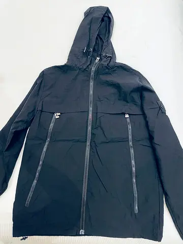 Stone Island black hooded jacket - Ladies' outdoor sports - size S
