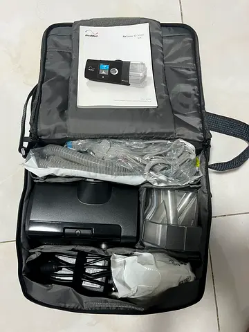 ResMed Travel CPAP Machine with Mask and Hose - Used once (11 hours only), Complete Kit for sale