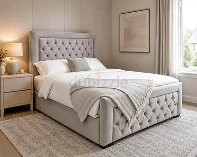 Premium High Quality 160*200 Queen Size Fabric Bed Frame For Sale