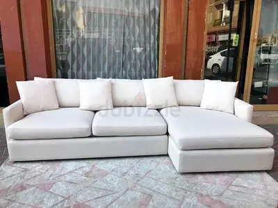 Crate&Barrel Lounge Deep feather filled L Shape Sofa Beige
