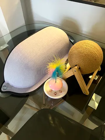 Cat Toys Collection including Sisal Scratching Ball and Window Bed