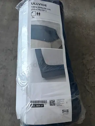IKEA ULLVIDE Fitted Sheet 140x200x26 cm - Navy (New, Sealed)