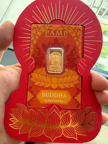 PAMP Buddha Gold Bar, 5 grams, 999.9 pure gold, Swiss made