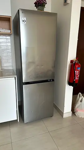 LG Stainless Steel Bottom-Freezer Refrigerator - Good Condition
