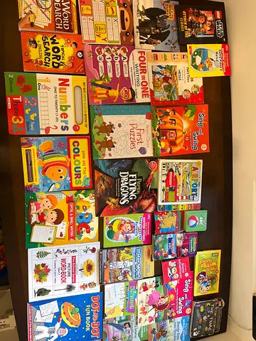 Mixed children's activity and learning books collection - colours, numbers, puzzles, songs