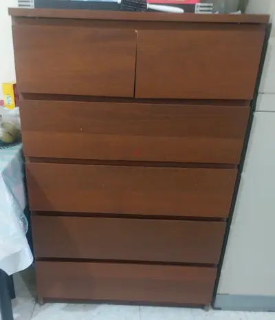 Wooden Dresser with 6 Drawers