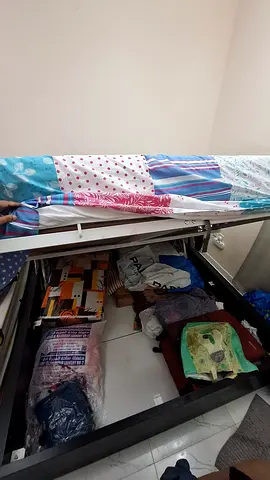 Ikea 180x200 Bed Frame with Storage + Mattress + Topper
