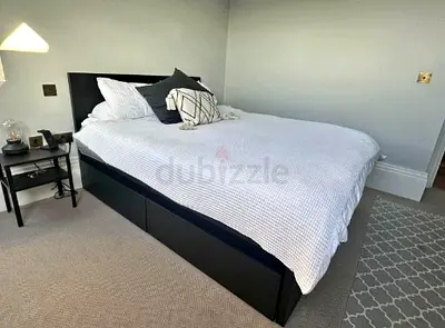 Ikea Queen Size Bed with Mattress Available in Perfect Condition