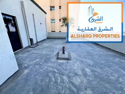 New building, first occupant - Two-bedroom apartment with a large roof terrace for annual rent in Al Jurf 3, Ajman.