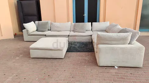 Perfect Condition Pan __ Home pianca feather 🪶 filled Modular Sofa without footstool