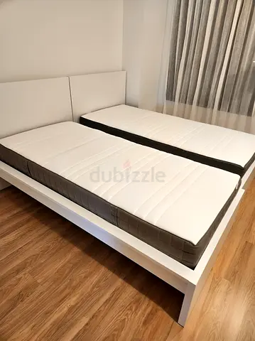 2 pieces Ikea malm single bed with ikea mattress - Excellet condition