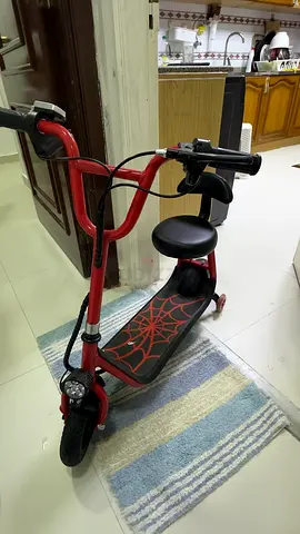 Red Kids Balance Bike with Spider Design - Small Scooter/Trainer