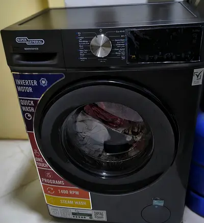 8 Kg Super General Front Load Washing Machine used only 6 months, still under warranty