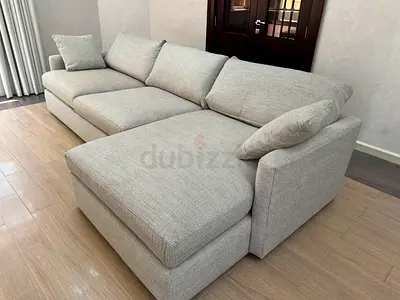 Crate&barrel lounge deep L shape sofa