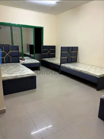 Set of 4 Single Beds with Headboards and Mattresses - Good Condition