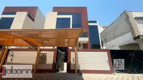 Villa for sale in Al Tallah, Ajman: Ground-floor layout featuring 7 master bedrooms, a maid's room, 3 living areas, and 10 bathrooms.