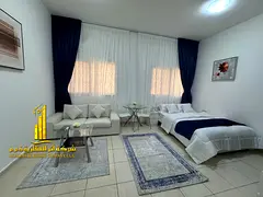 Furnished, separate kitchen studio apartment with an open view, next to Ajman University, for monthl