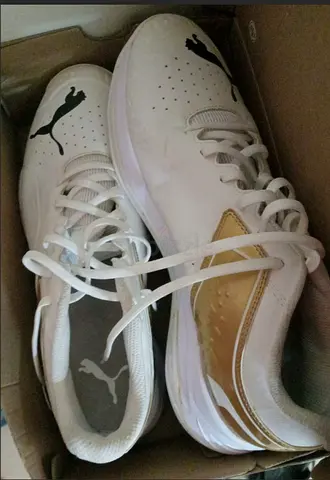 Puma ONE 8 WHITE AND GOLD 24FH Men's Cricket shoes - Brand New (Negotiable) have different sizes