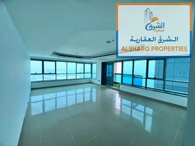 Two-bedroom apartment with a living room and a direct sea view in the Corniche Towers
