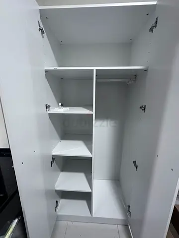 2 Door White multi-compartment storage cabinet / cupboard - good condition