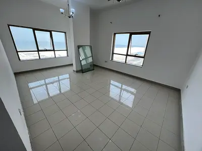 3-bedroom apartment with a living room and direct sea view on Ajman Corniche. Includes a storage un