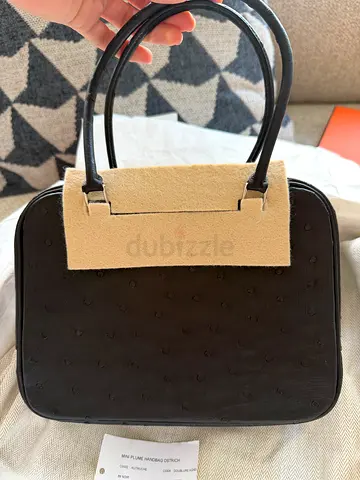 HERMES MINI PLUME HANDBAG OSTRICH