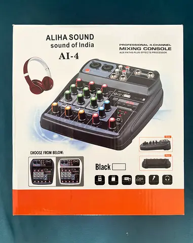 ALIHA SOUND AI-4 4-Channel Mixing Console - New PRICE NEGOTIABLE URGENT SALE WITH CHARGER AND CABLE
