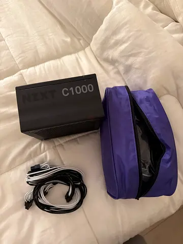 NZXT C1000 1000W Power Supply with cables and carry pouch