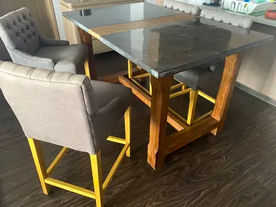 Naturestone table with 6 chairs from The One