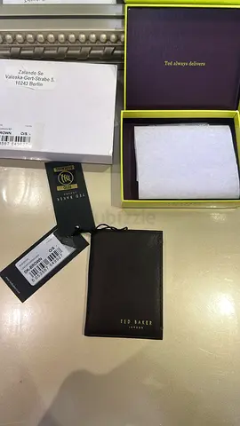 Ted Baker black leather card wallet with box - brand new