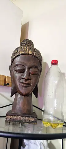 Wooden Budha head statue for sale