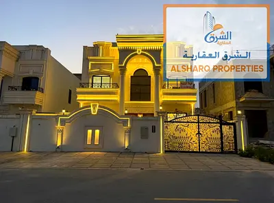 Villa For Sale | Al Helio 2 Ajman | Classic Stone Design | 6 Master Bedrooms | 8 Bathrooms | 2 Living Rooms | Majlis | Roof | Garden | VIP Finishing