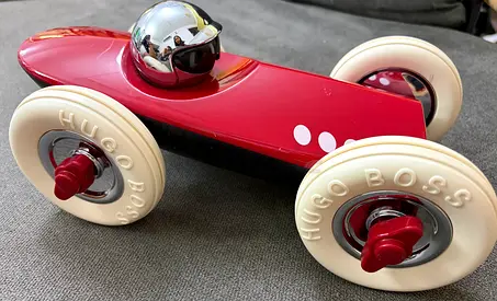 RARE 9" PLAYFOREVER HUGO BOSS RACE CAR INDY FORMULA 1