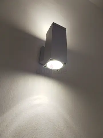 Modern white wall sconce up-down outdoor/indoor light - single unit