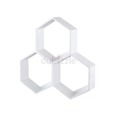 2 Crate and barrel - Honeycomb White Hexagon Shelf