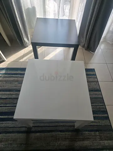 IKEA Lack Side Tables (two pieces, one black and one white)