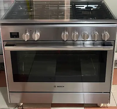 Bosch Series8 90by60 Top Five Burner Gass With Electric Oven Cooking Range