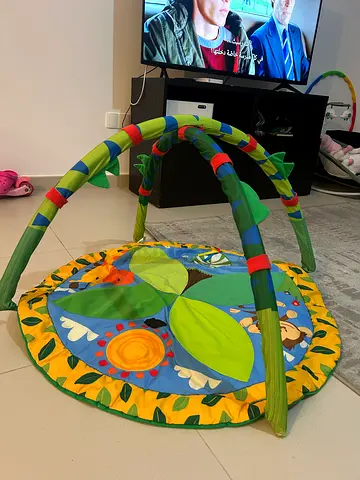 Jungle-themed baby play gym / activity mat - gently used