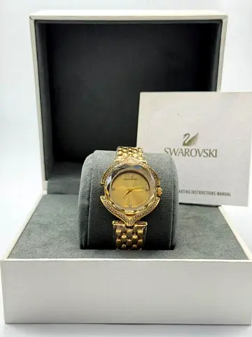 Swarovski Gold-Tone Ladies Watch with Crystal Accents - Box & Manual