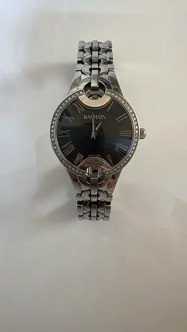 Balmain Swiss Made Women's Stainless Steel Watch with Crystal Bezel box, bracelet parts, number card