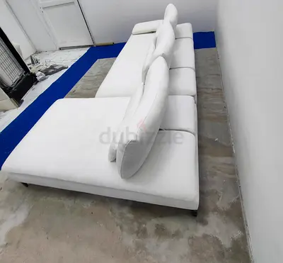 Sofa Roche bobois white color lshape sofa