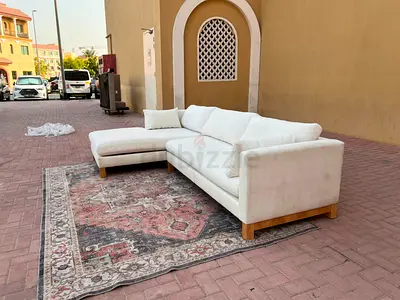 Premium Quality Crate&Barrel L Shape Sofa Beige