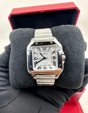 Cartier Santos 2026 Medium Size White dial 1:1 Clone Men’s Watch