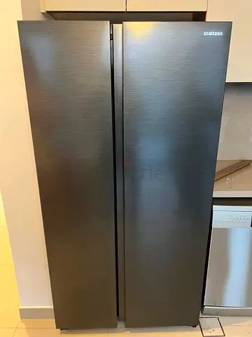 Samsung Side-by-Side Fridge Freezer - Dark Stainless, Good Condition
