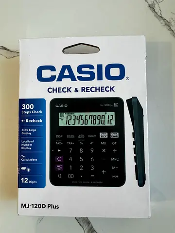 Casio Check & ReCheck MJ-120D Plus Calculator - New in Box