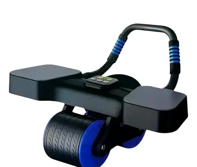 Health pro Compact Dual-Wheel Ab Roller Core Trainer with Push-Up Handles with timer