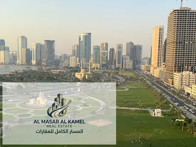 غرفتين وصالة للإيجار السنوي في المجاز 2 الشارقة | شارع جمال عبدالناصر | إطلالة بانورامية | بلكونة | تكييف وصيانة مجانية | 2 حمام | 4 أو 6 دفعات